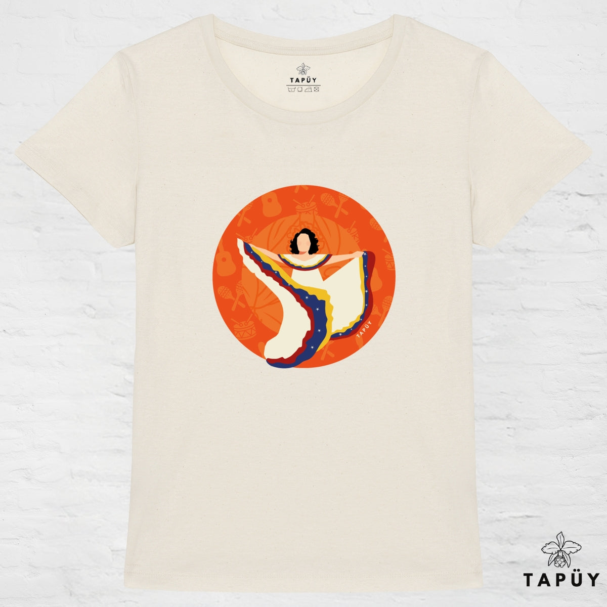 T-Shirt Femme Joropo Venezolano Naturel / XS de la marque Tapüy