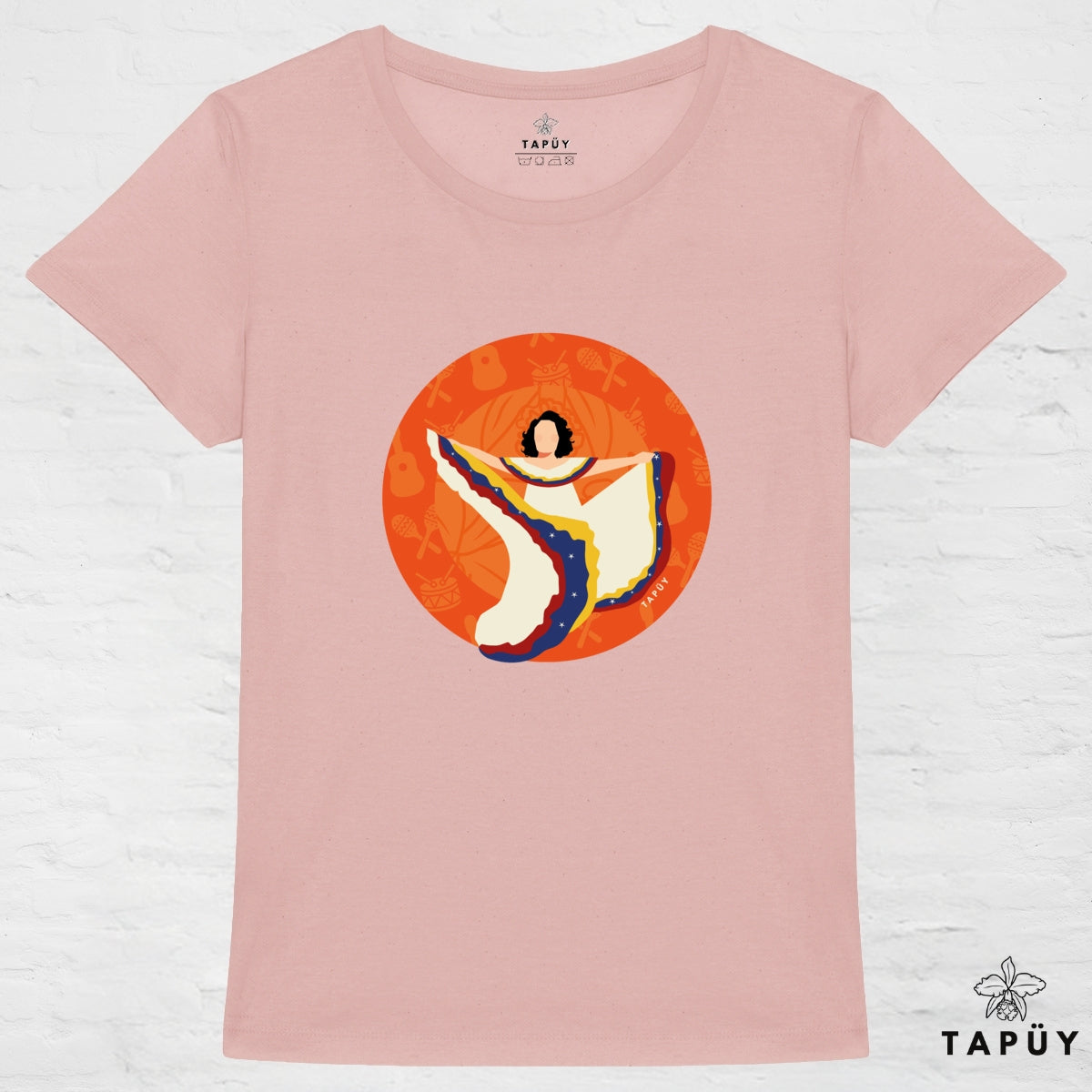 T-Shirt Femme Joropo Venezolano Rose / XS de la marque Tapüy