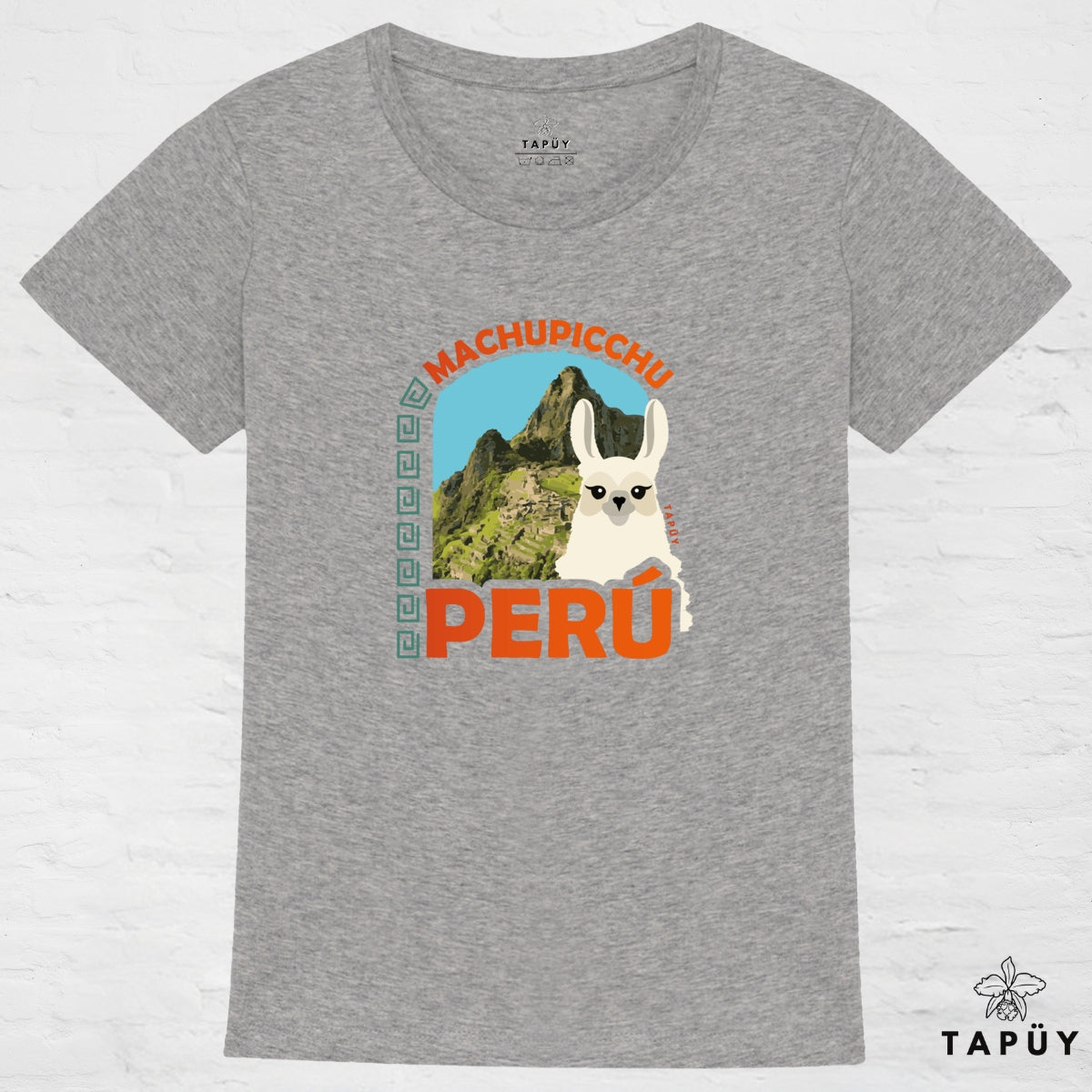 T-Shirt Femme Machu Picchu Gris / XS de la marque Tapüy