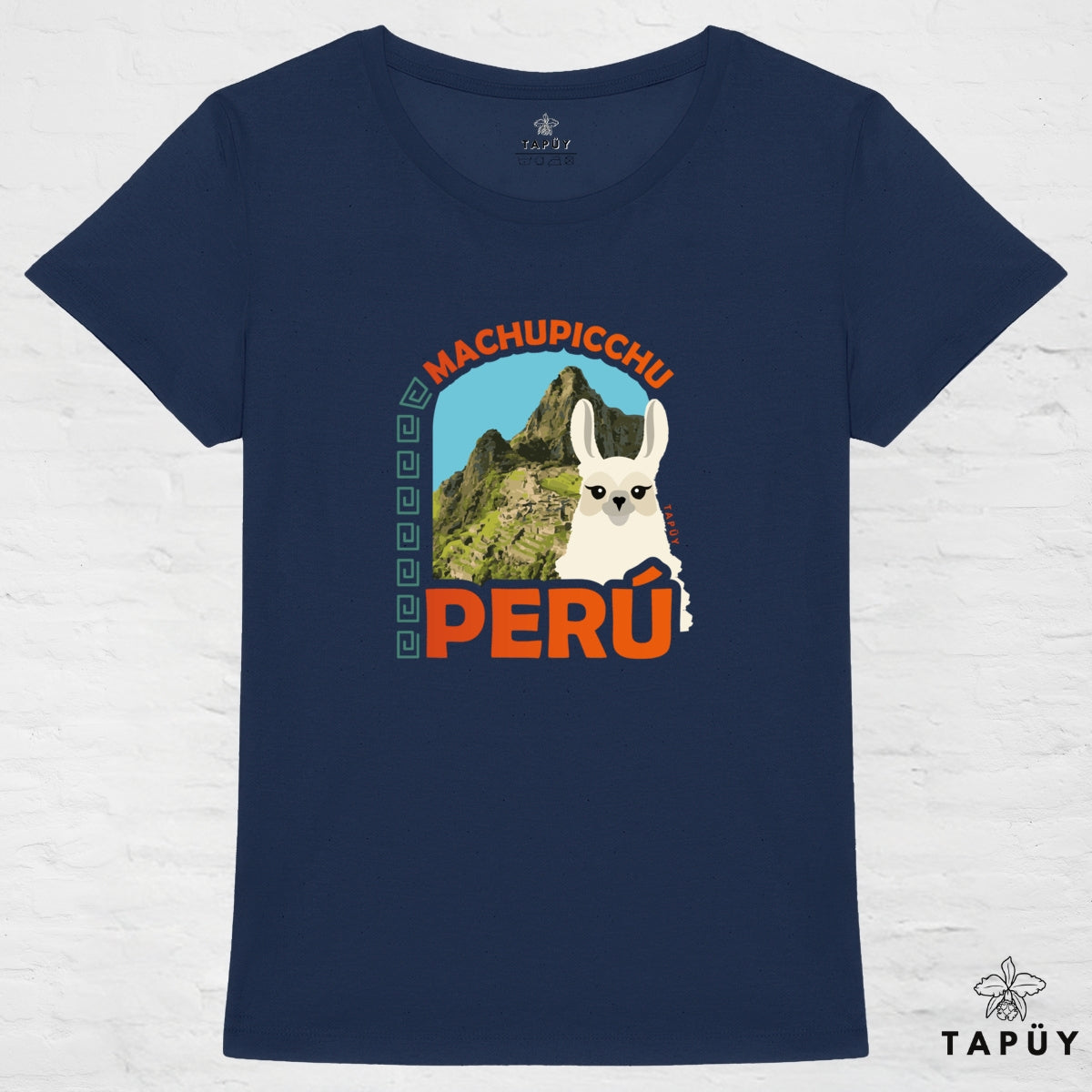 T-Shirt Femme Machu Picchu Bleu Marine / XS de la marque Tapüy