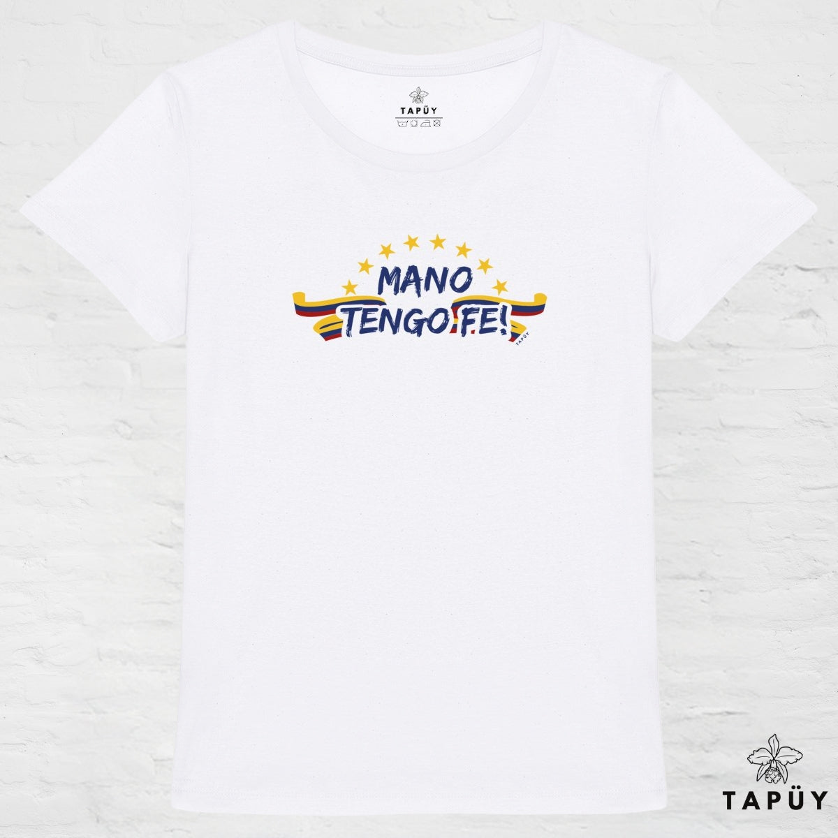 T-Shirt Femme Mano Tengo Fe! Blanc / XS de la marque Tapüy