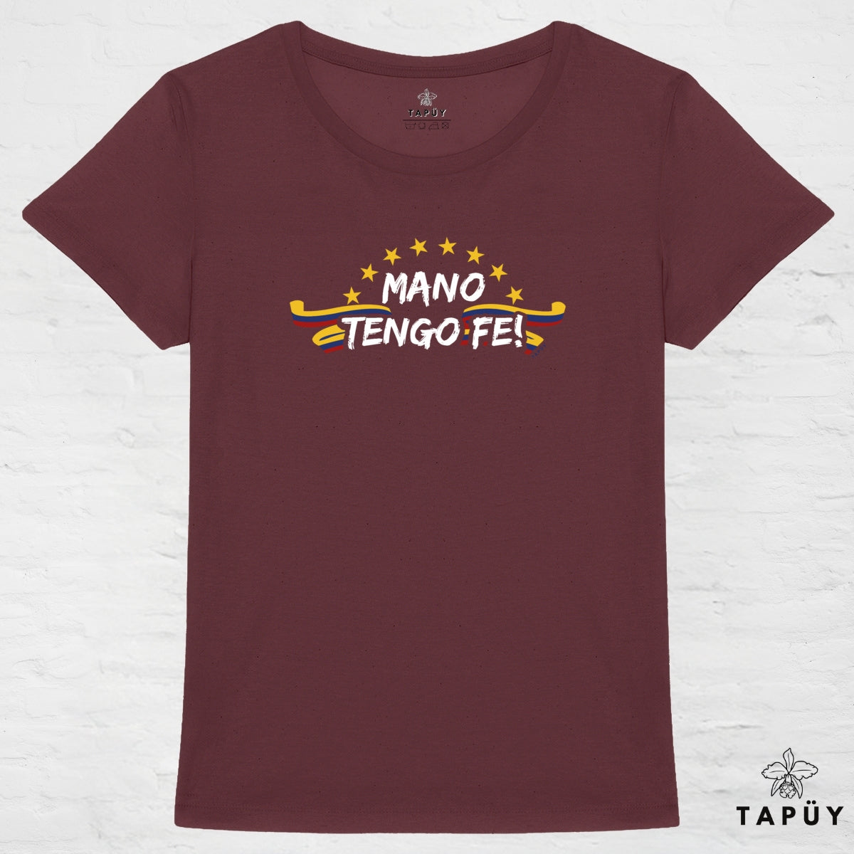 T-Shirt Femme Mano Tengo Fe! Bordeaux / XS de la marque Tapüy