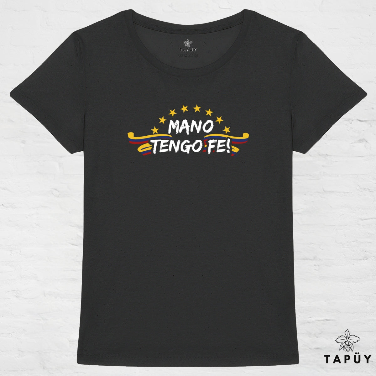 T-Shirt Femme Mano Tengo Fe! Noir / XS de la marque Tapüy