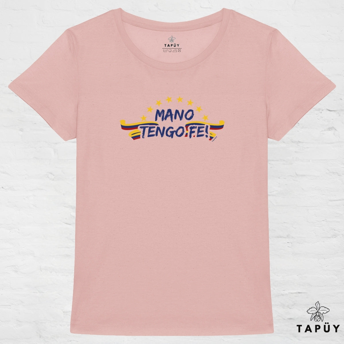 T-Shirt Femme Mano Tengo Fe! Rose / XS de la marque Tapüy