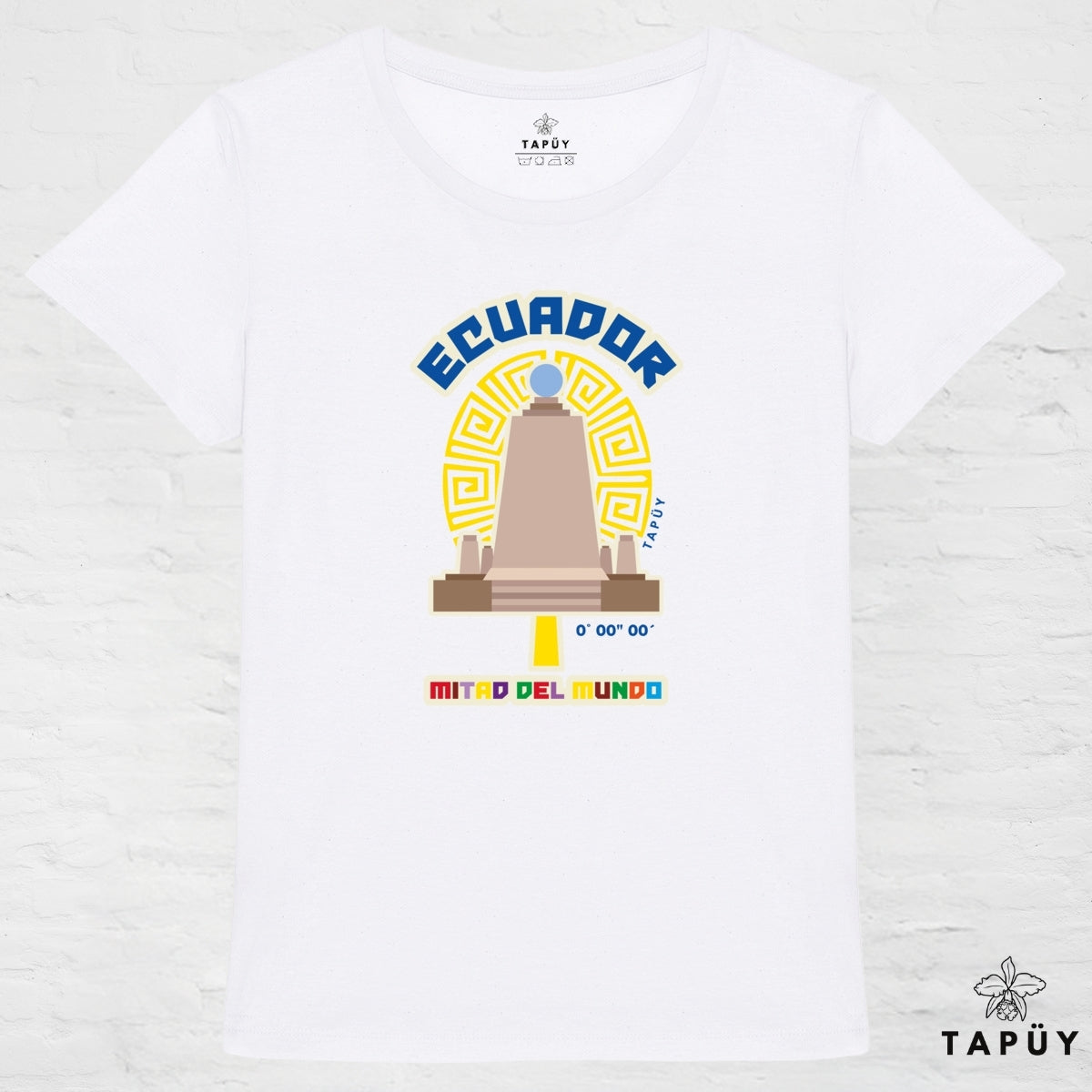 T-Shirt Femme Mitad del Mundo Blanc / XS de la marque Tapüy