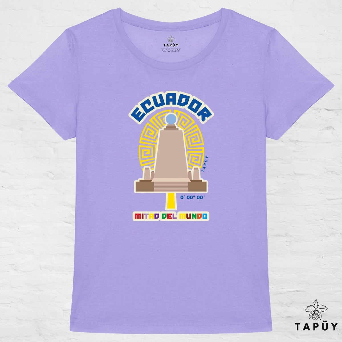 T-Shirt Femme Mitad del Mundo Lavande / XS de la marque Tapüy