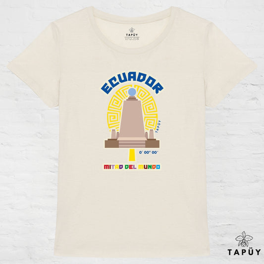 T-Shirt Femme Mitad del Mundo Naturel / XS de la marque Tapüy