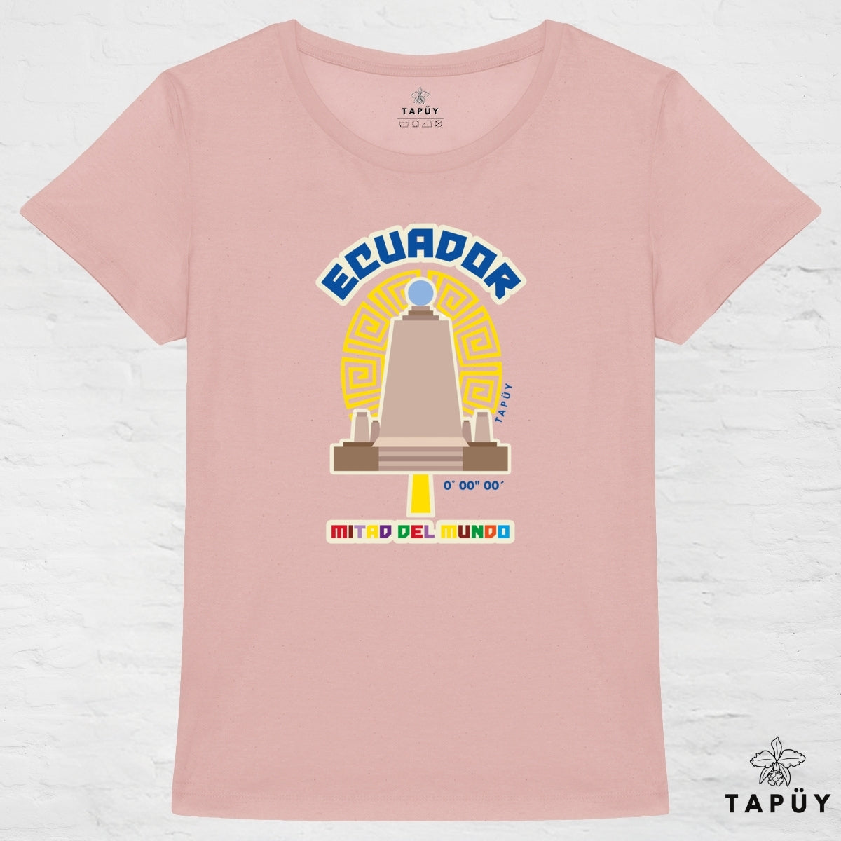 T-Shirt Femme Mitad del Mundo Rose / XS de la marque Tapüy