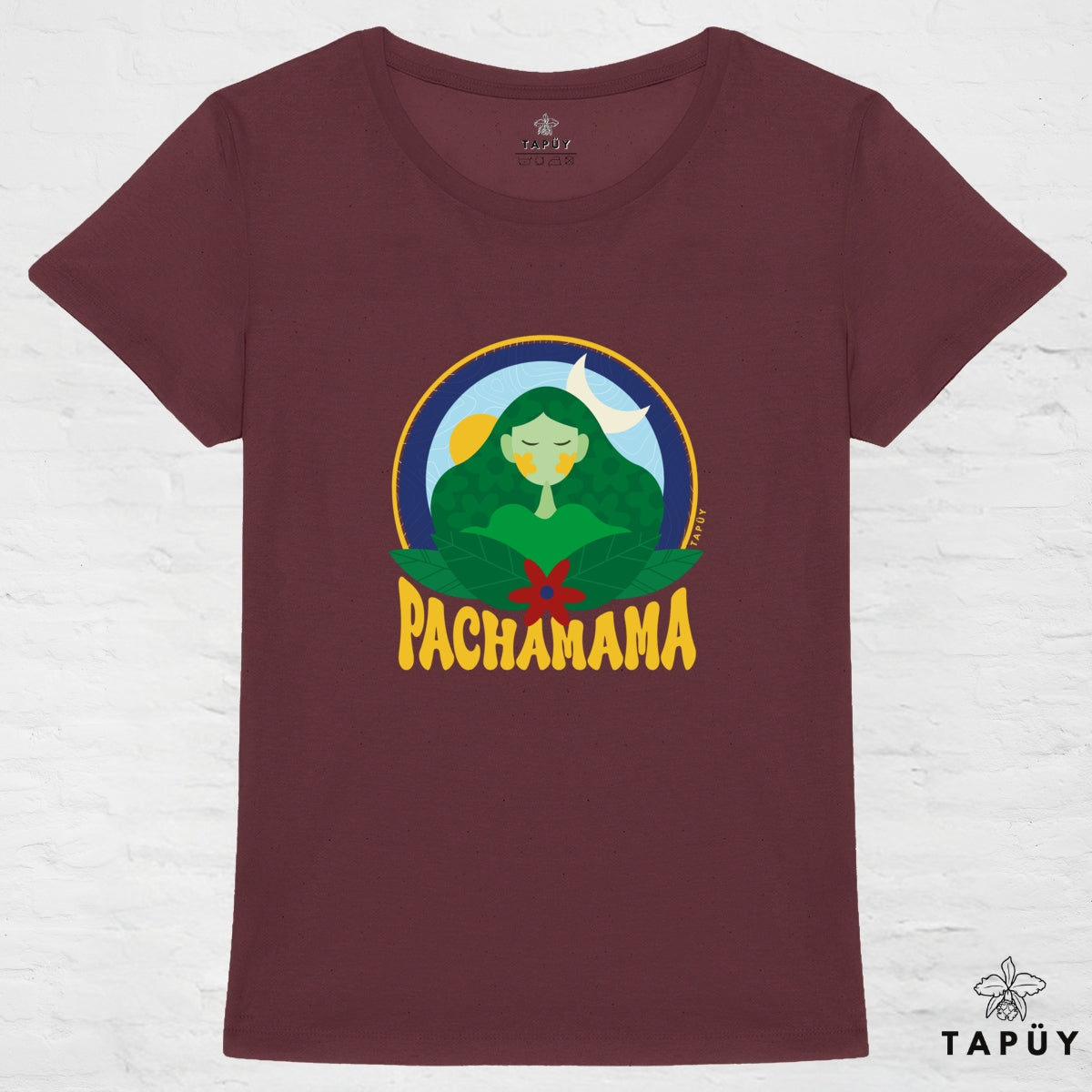 T-Shirt Femme Pachamama Bordeaux / XS de la marque Tapüy