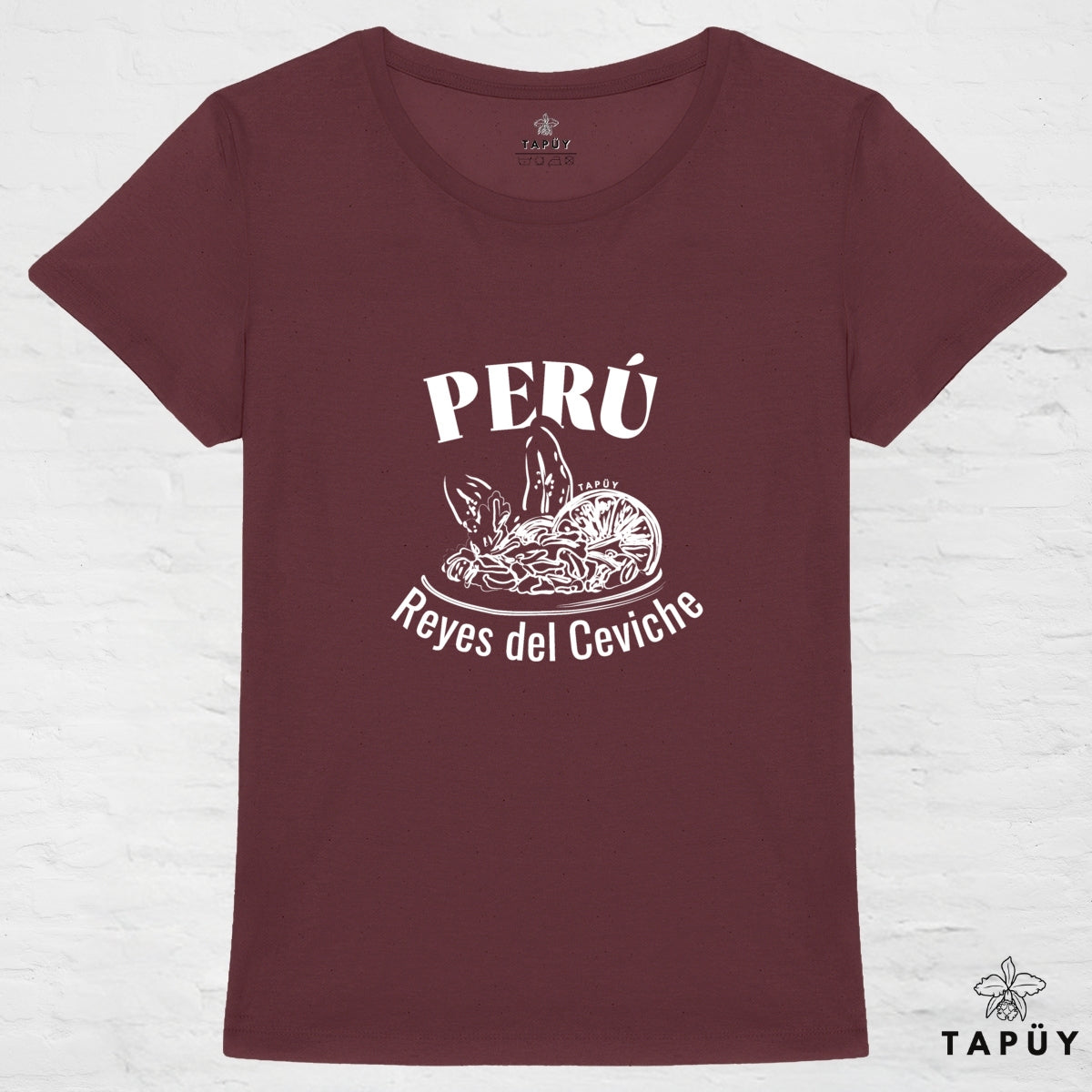 T-Shirt Femme Reyes del Ceviche Bordeaux / XS de la marque Tapüy