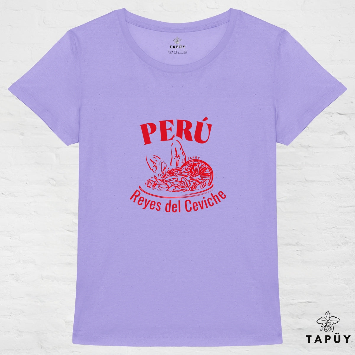 T-Shirt Femme Reyes del Ceviche Lavande / XS de la marque Tapüy