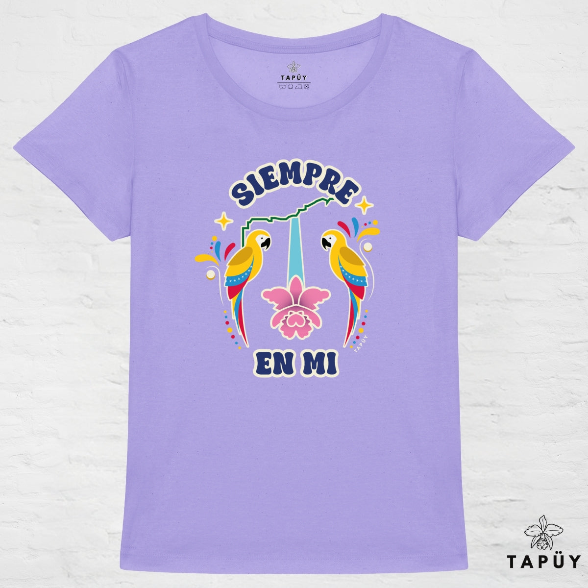 T-Shirt Femme Venezuela Siempre en Mi Lavande / XS de la marque Tapüy