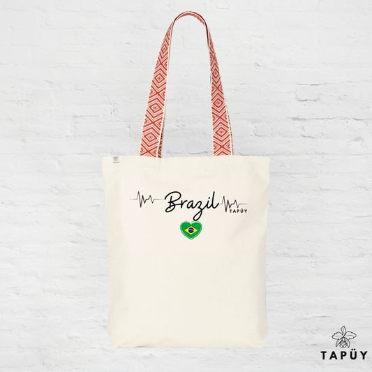 Tote bag I Love Brazil Rouge de la marque Tapüy