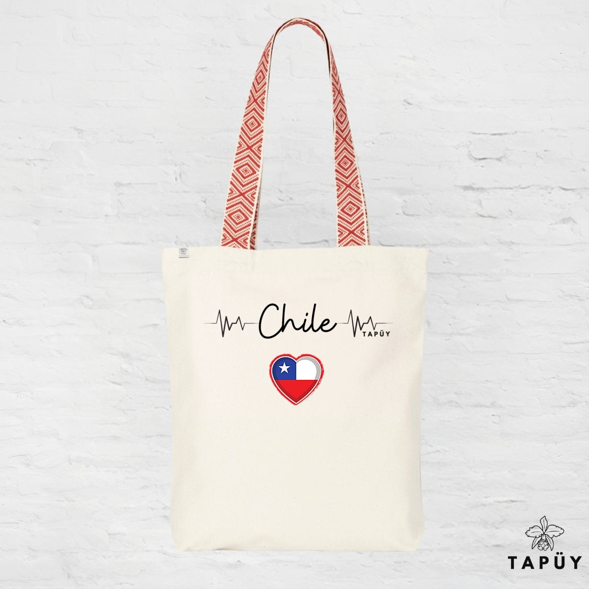 Tote bag I Love Chile Rouge de la marque Tapüy