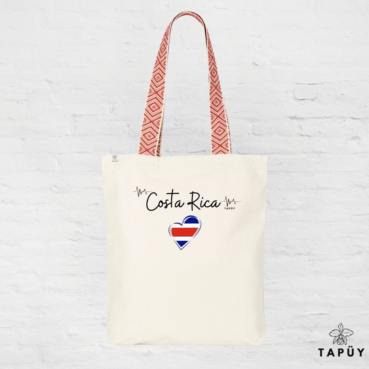 Tote bag I Love Costa Rica Rouge de la marque Tapüy