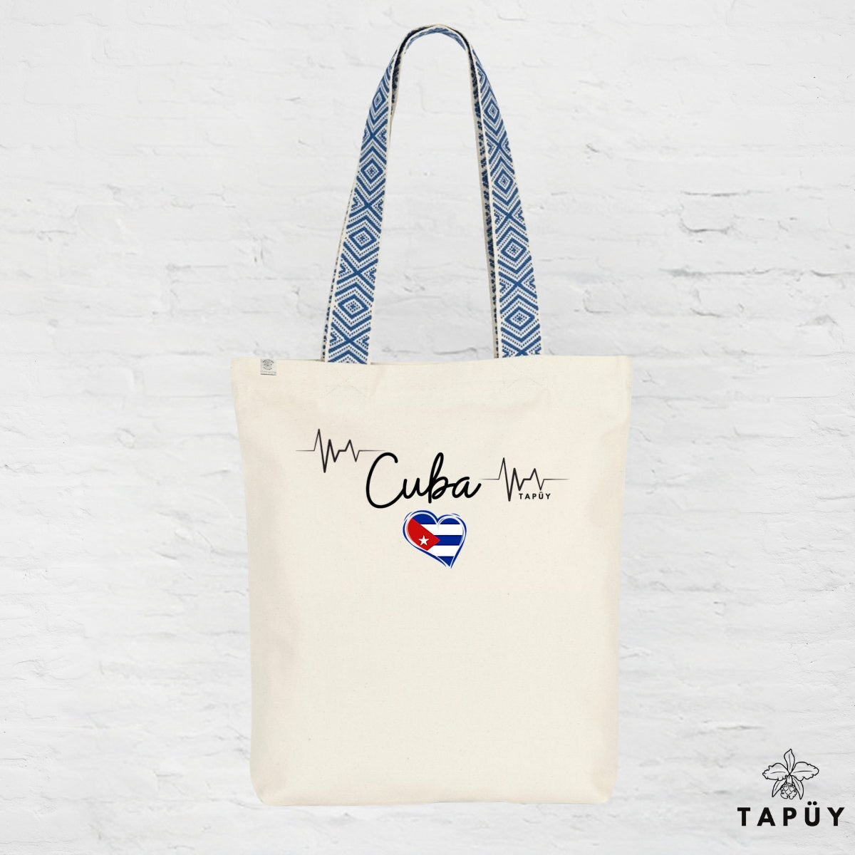 Tote bag I Love Cuba Bleu de la marque Tapüy