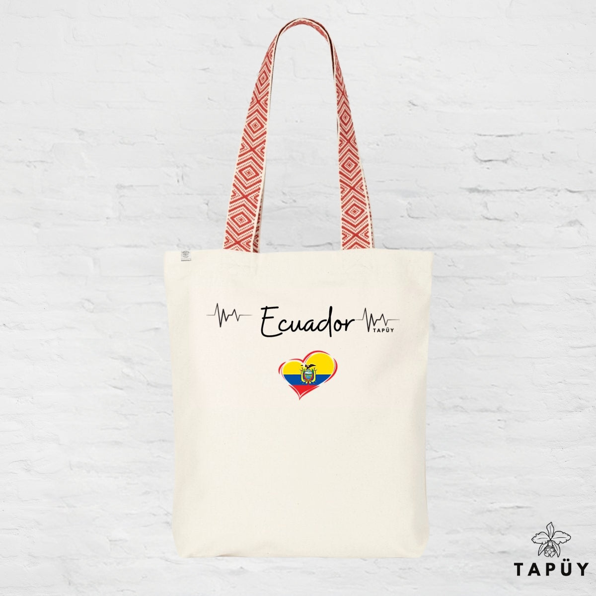 Tote bag I Love Ecuador Rouge de la marque Tapüy