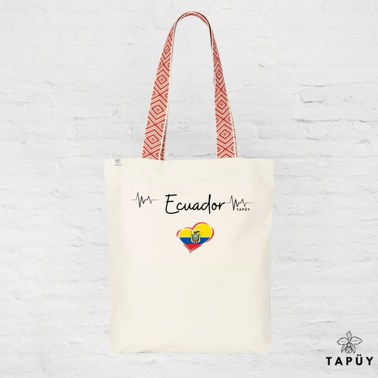 Tote bag I Love Ecuador Rouge de la marque Tapüy