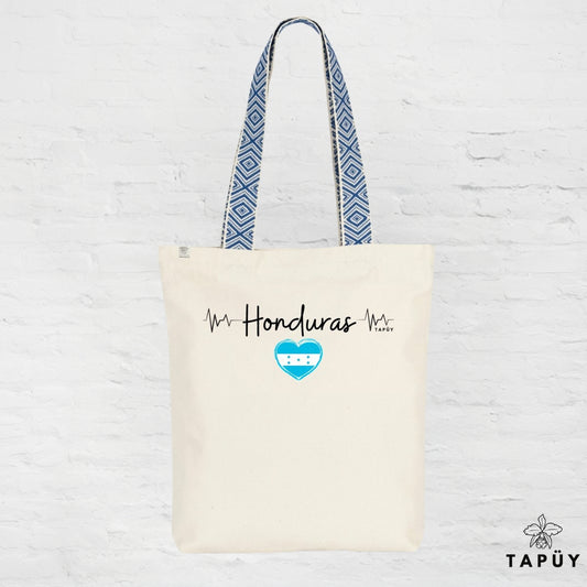 Tote bag I Love Honduras Bleu de la marque Tapüy