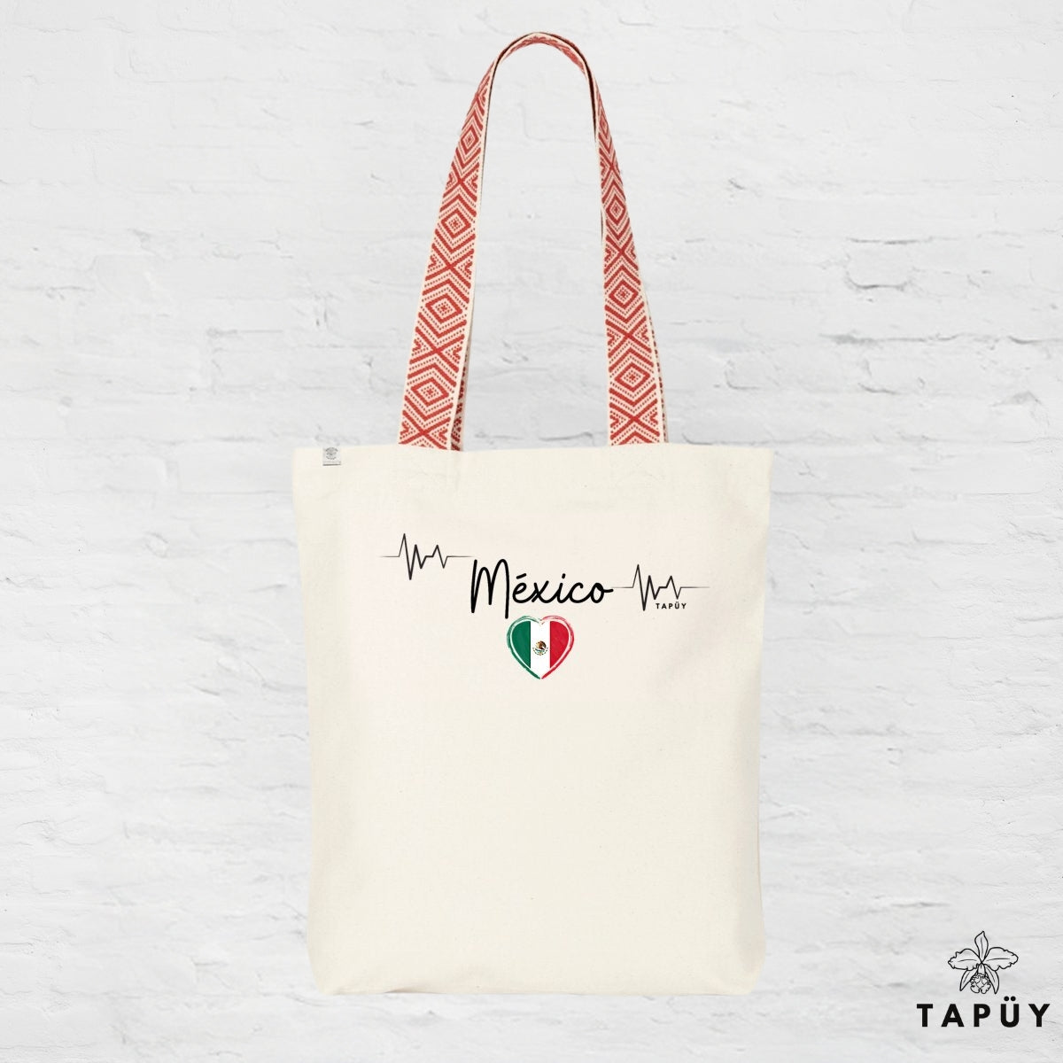 Tote bag I Love Mexico Rouge de la marque Tapüy