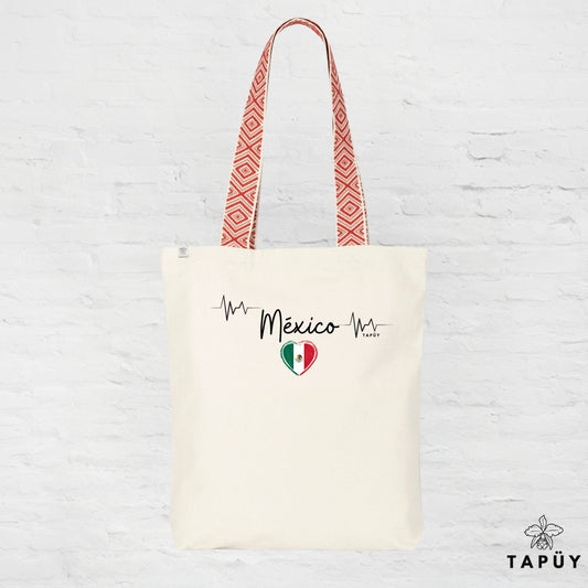 Tote bag I Love Mexico Rouge de la marque Tapüy