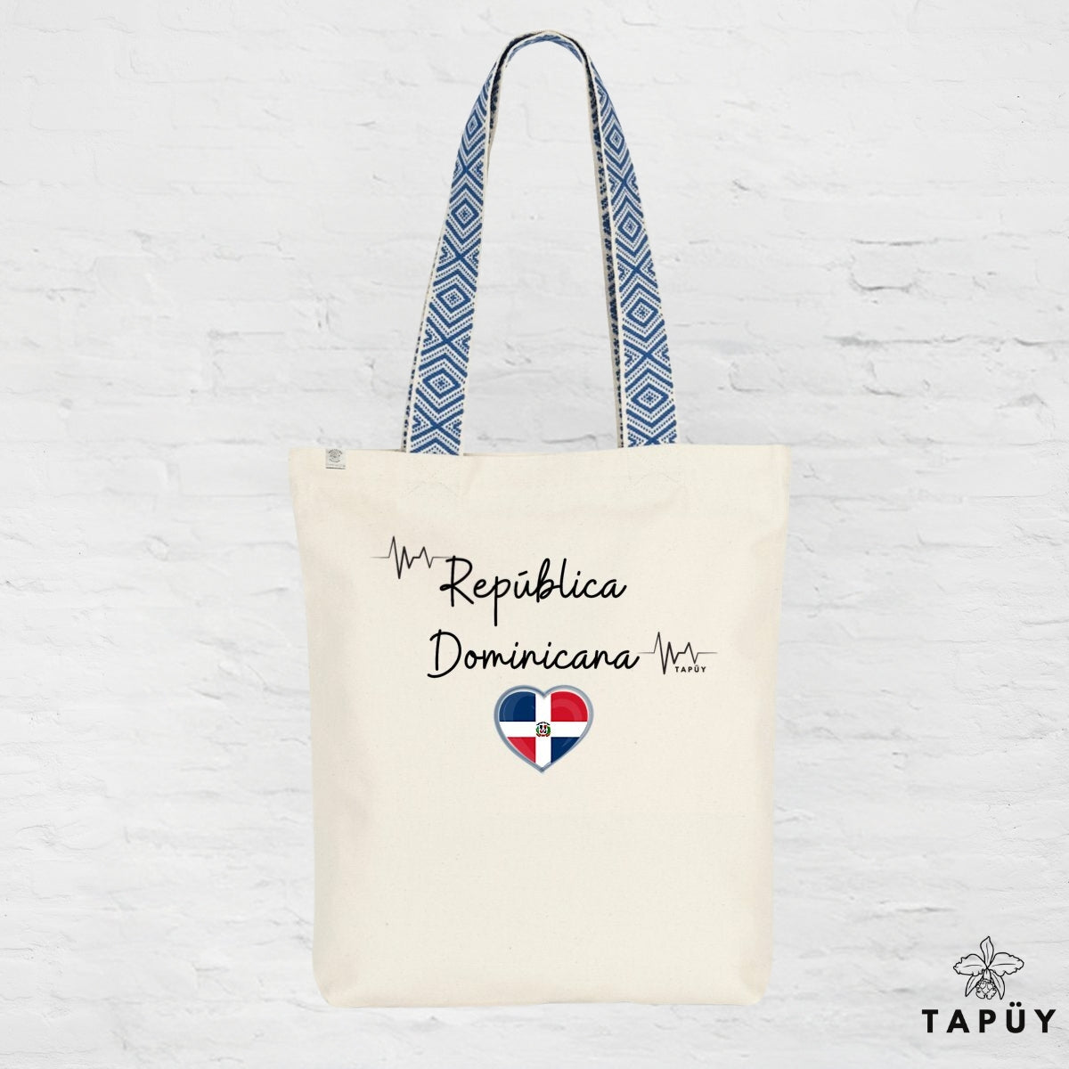 Tote bag I Love República Dominicana Bleu de la marque Tapüy