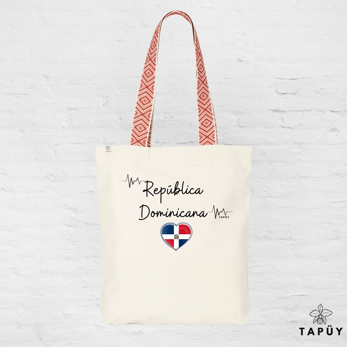 Tote bag I Love República Dominicana Rouge de la marque Tapüy