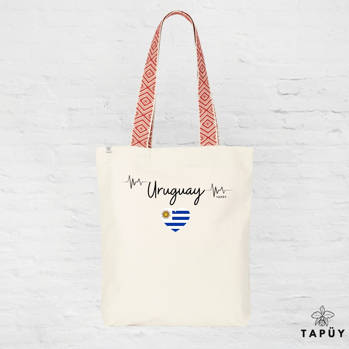 Tote bag I Love Uruguay Rouge de la marque Tapüy