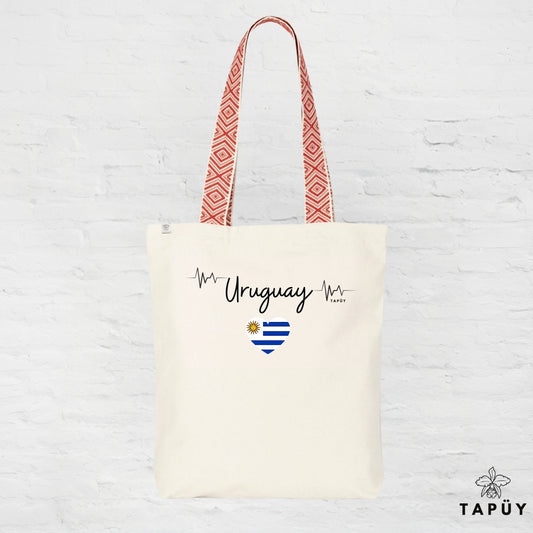 Tote bag I Love Uruguay Rouge de la marque Tapüy