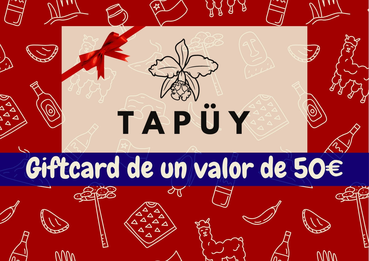 Carte cadeau d'une valeur de 50 euros de la marque Tapüy