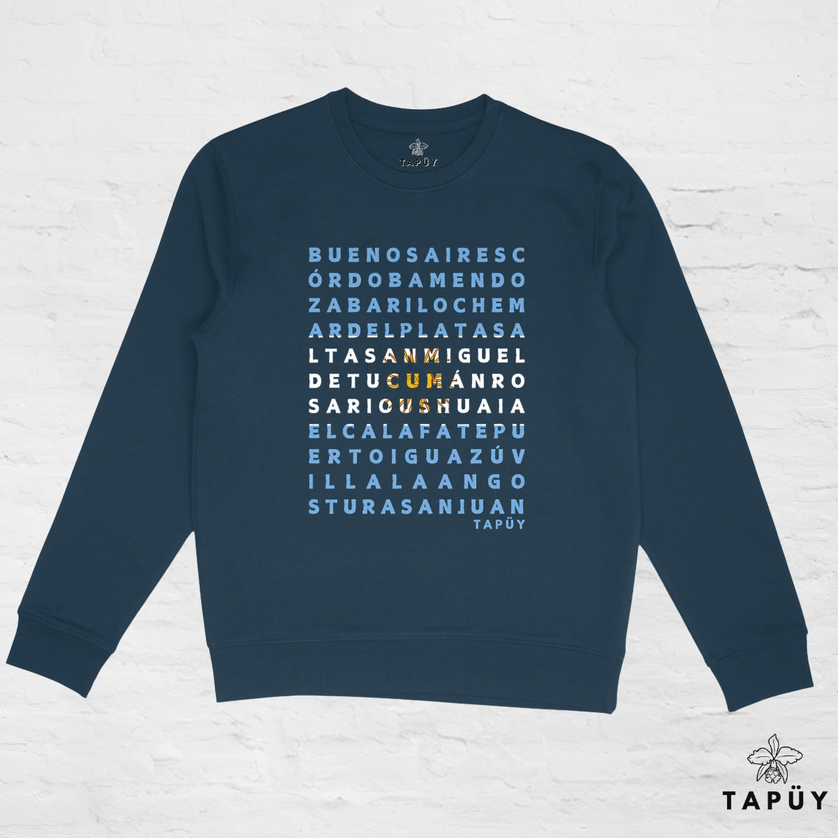 Sweatshirt homme ciudades de argentina marine Tapüy