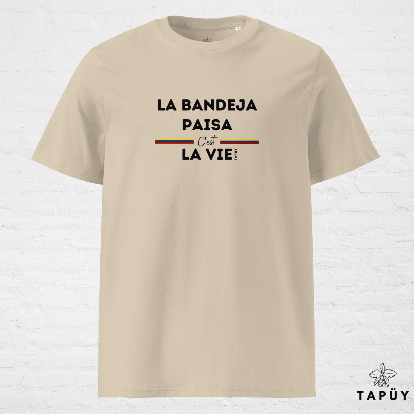 T-Shirt Homme La Bandeja Paisa C’est La Vie Desert Dust / S de la marque Tapüy