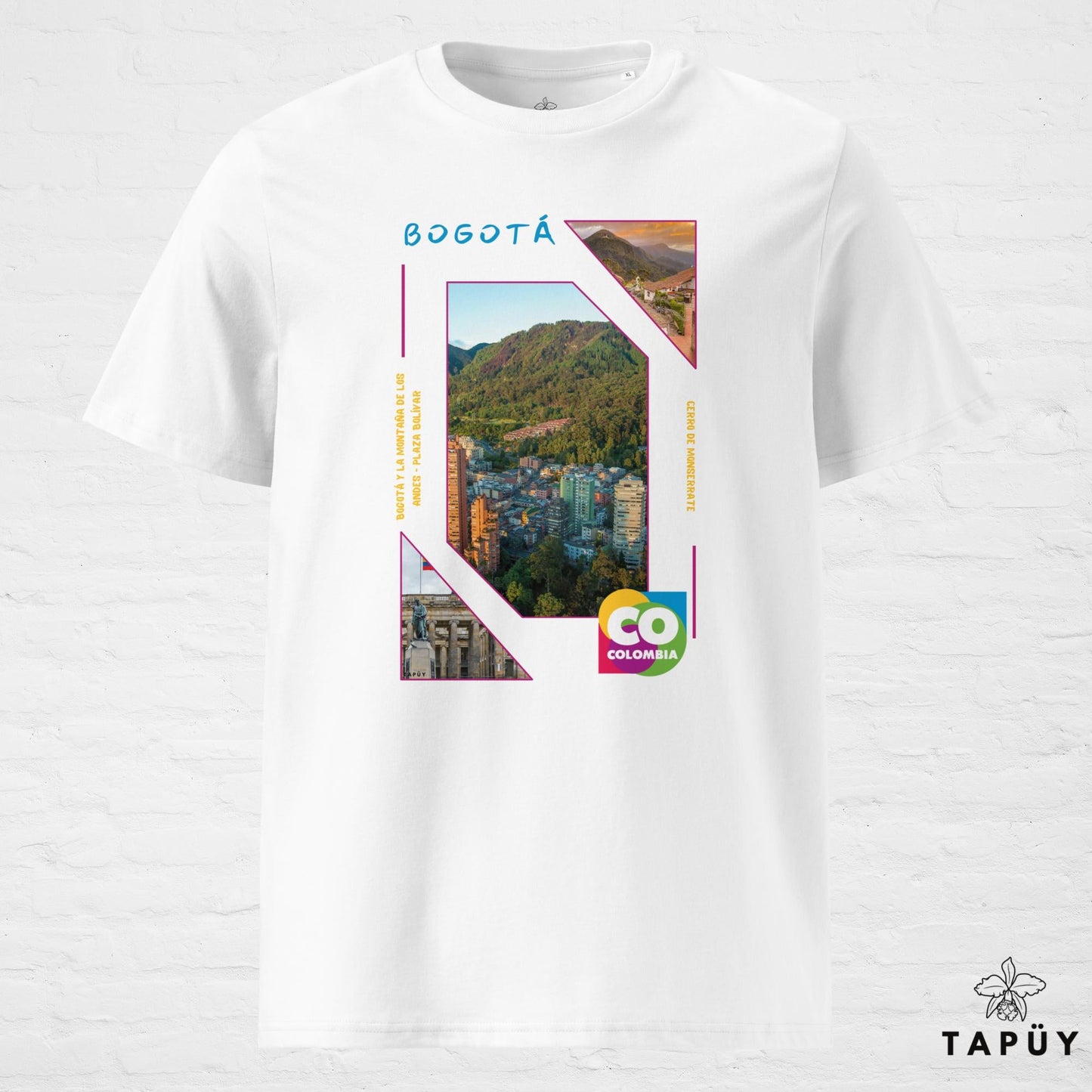 T-Shirt Homme Capital Bogotá Blanc / S de la marque Tapüy