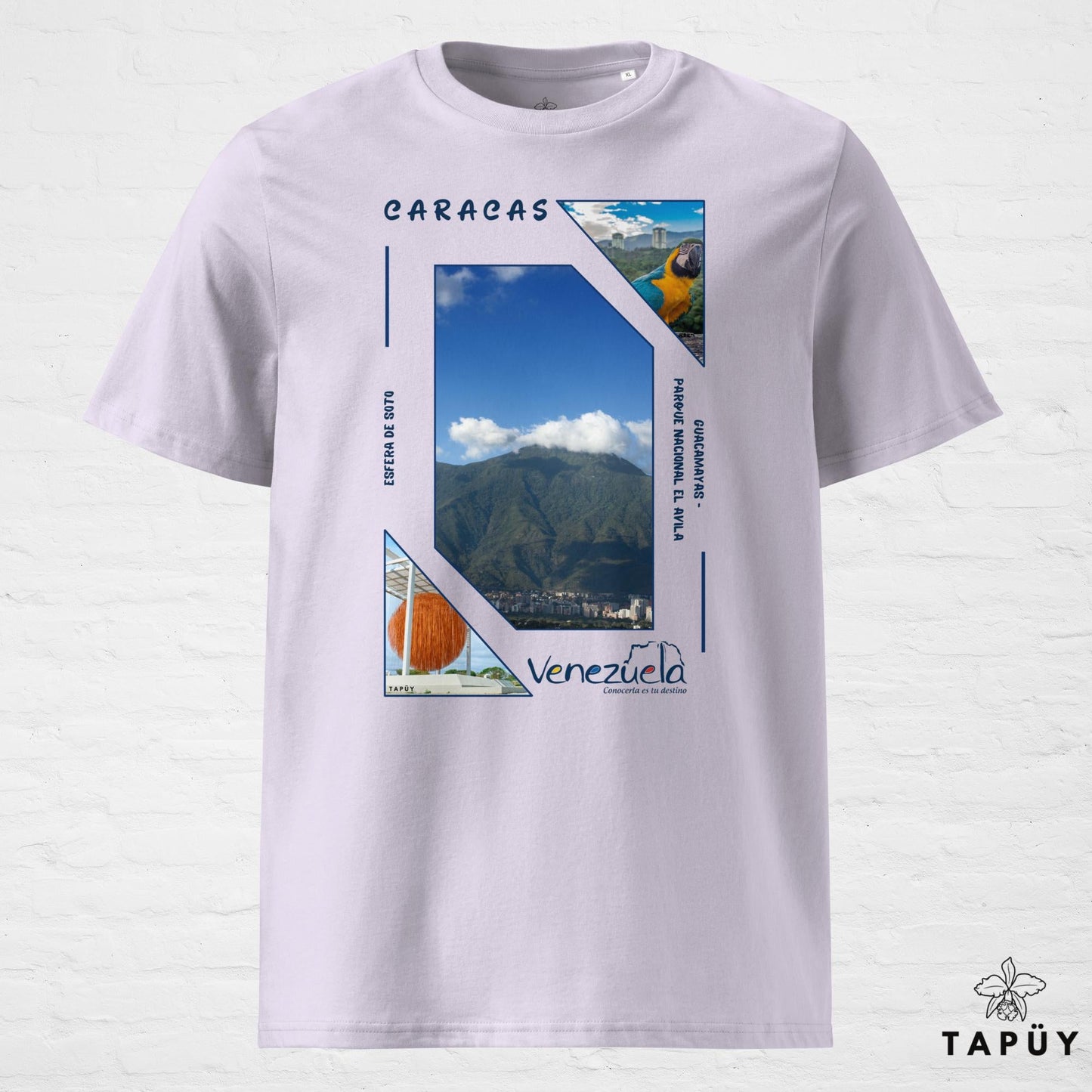 T-Shirt Homme Capital Caracas Lavande / S de la marque Tapüy