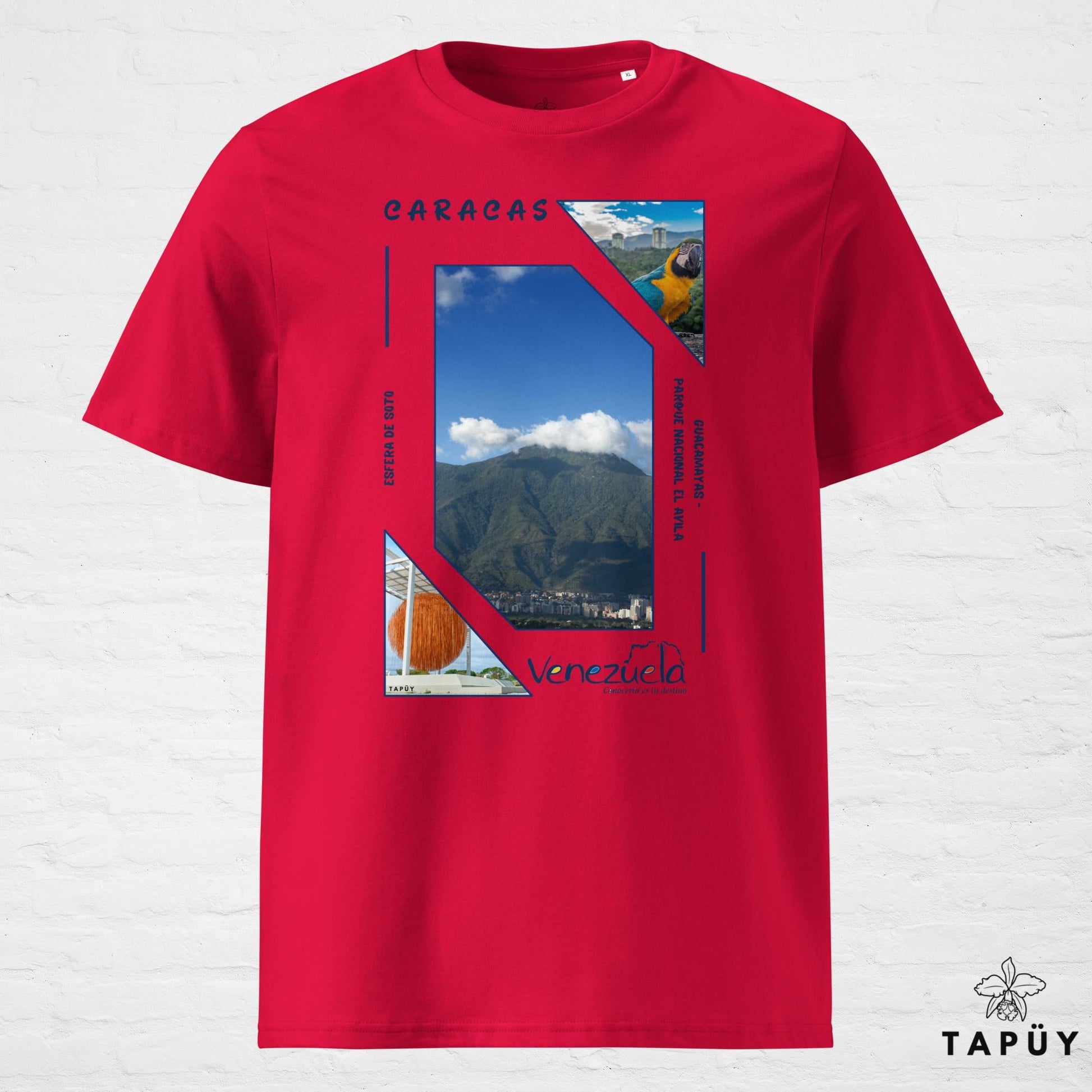 T-Shirt Homme Capital Caracas Rouge / S de la marque Tapüy