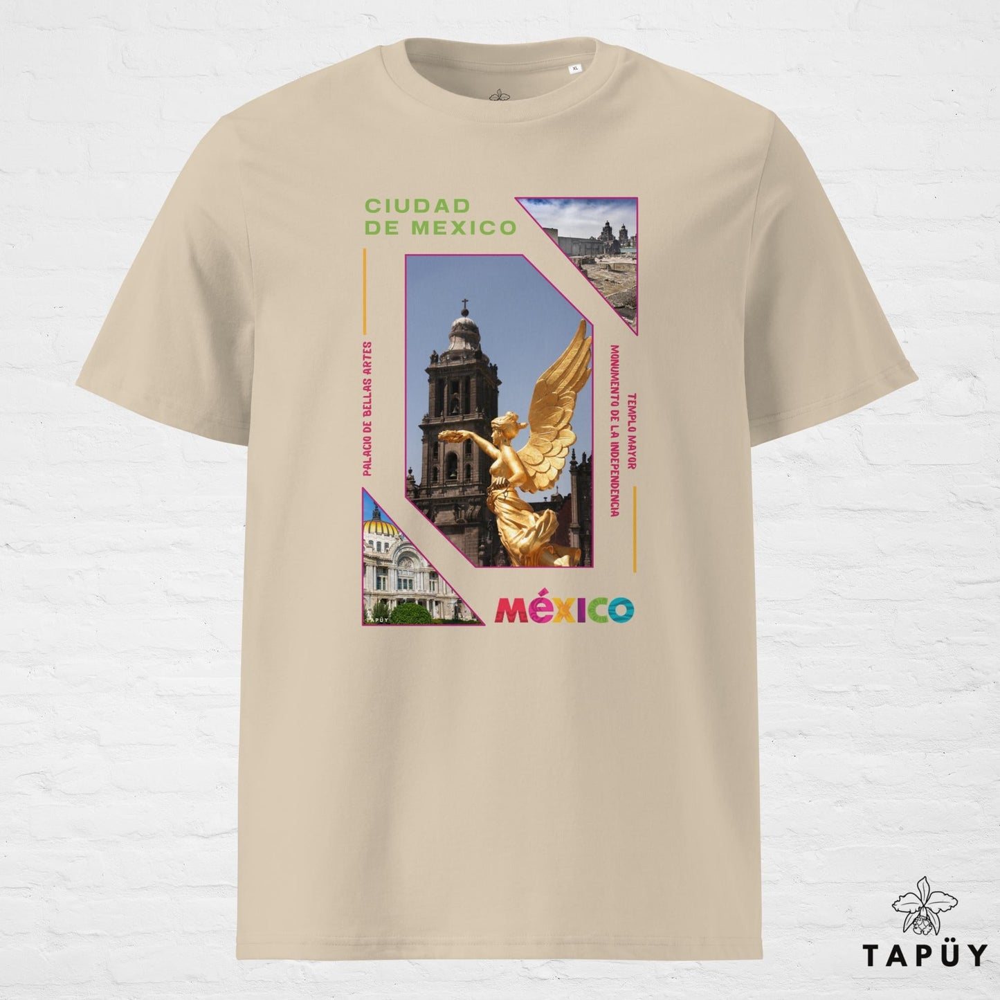 T-Shirt Homme Capital Ciudad de México Desert Dust / S de la marque Tapüy