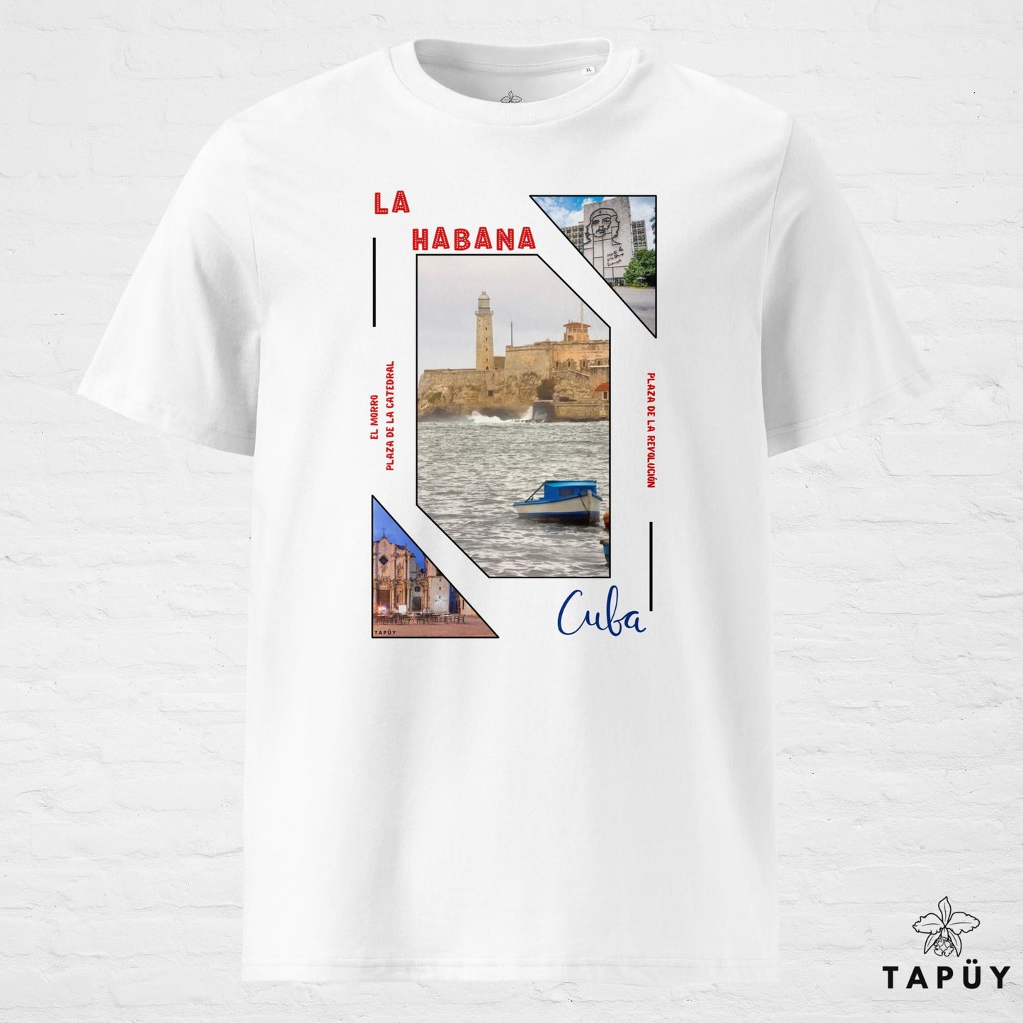 T-Shirt Homme Capital La Habana Blanc / S de la marque Tapüy