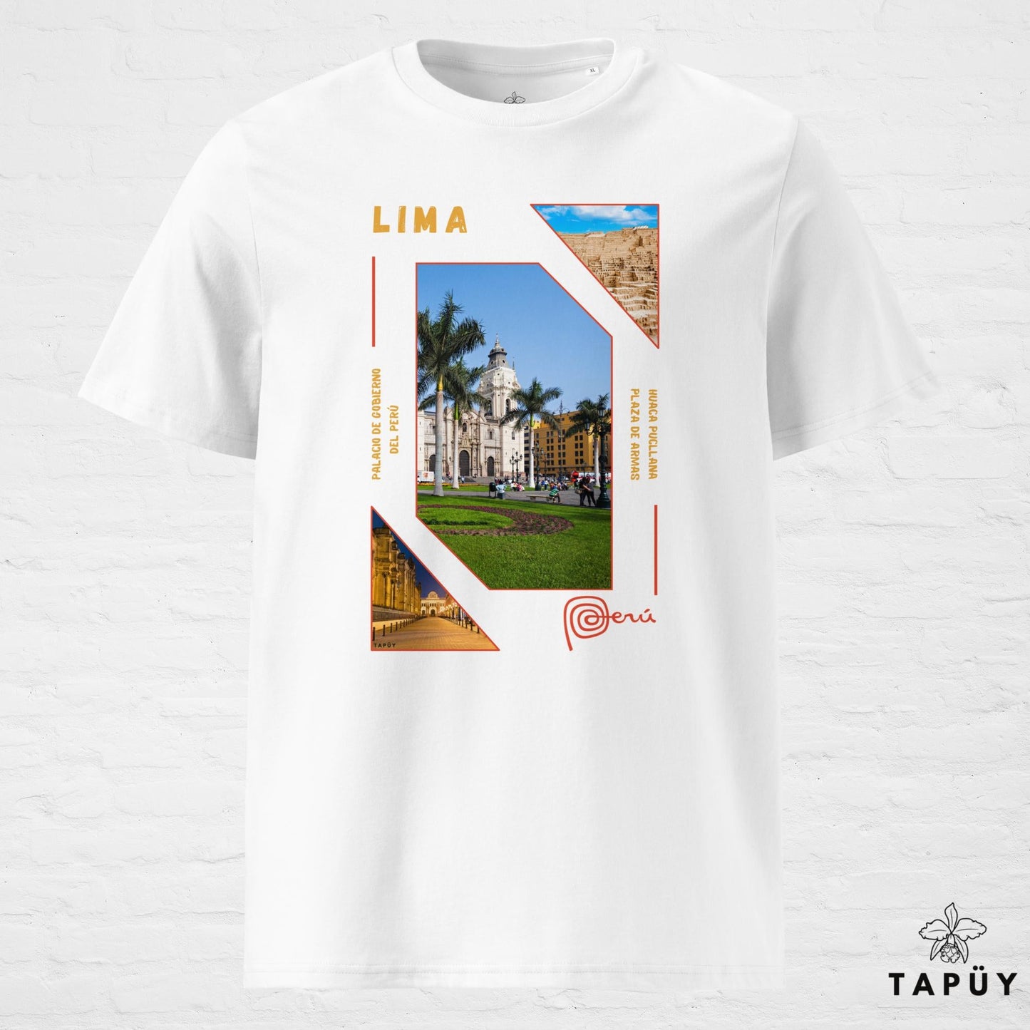 T-Shirt Homme Capital Lima Blanc / S de la marque Tapüy