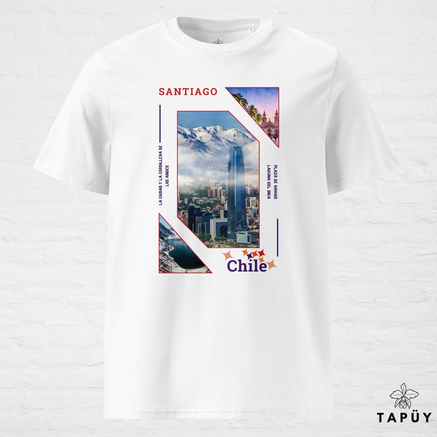 T-Shirt Homme Capital Santiago Blanc / S de la marque Tapüy