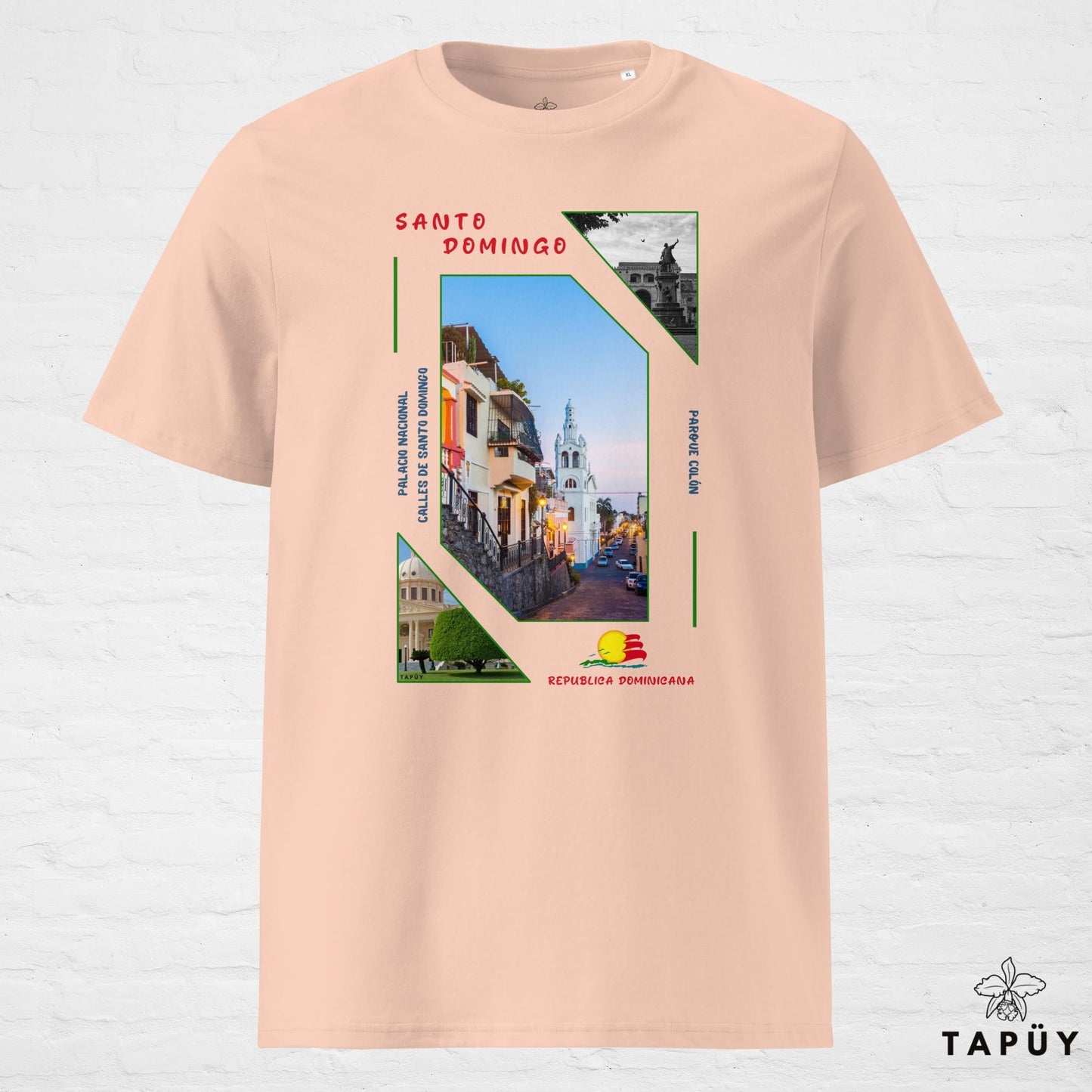 T-Shirt Homme Capital Santo Domingo Fraiche Peche / S de la marque Tapüy