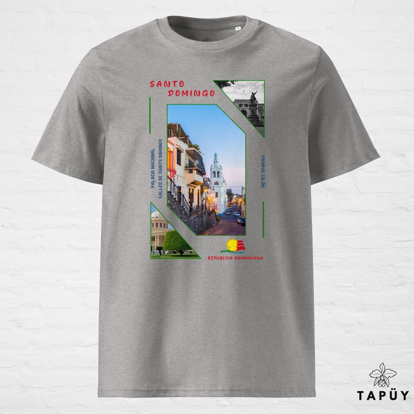 T-Shirt Homme Capital Santo Domingo Gris Chiné / S de la marque Tapüy