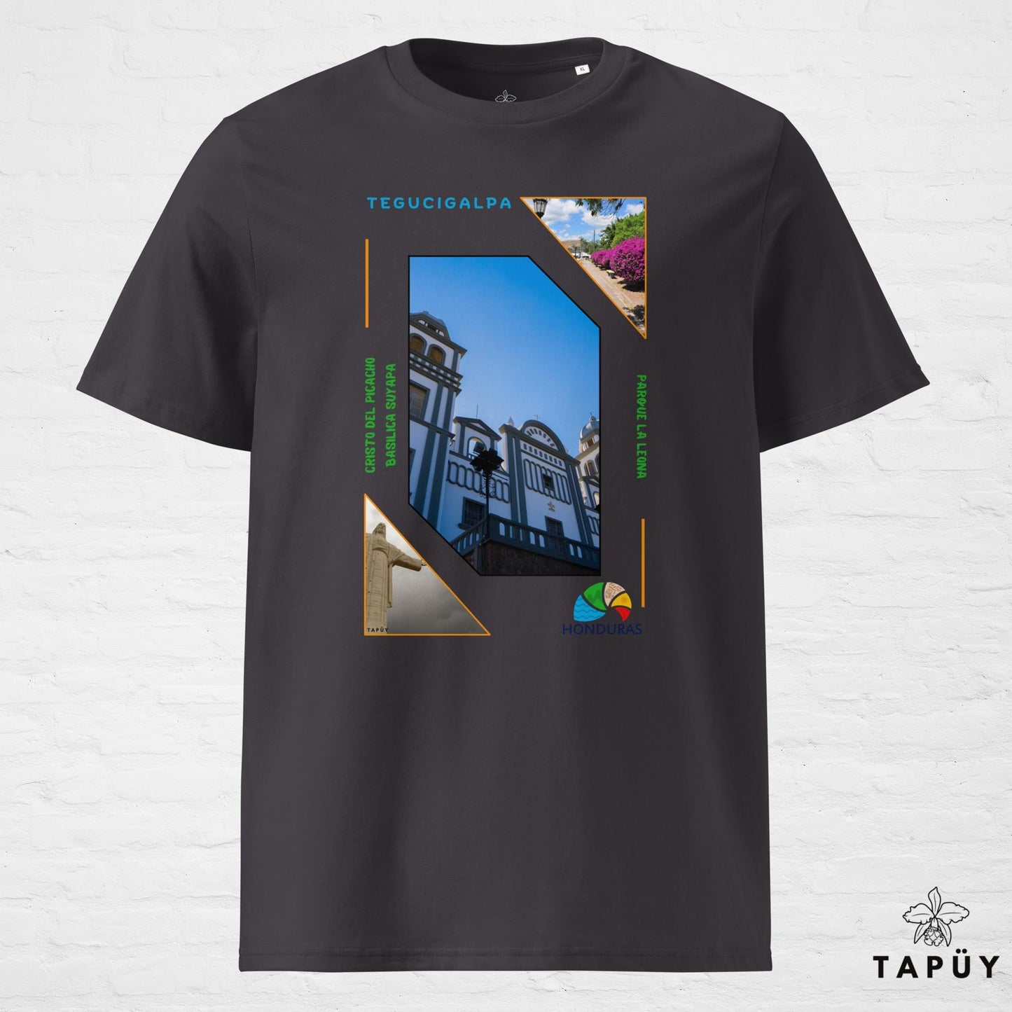 T-Shirt Homme Capital Tegucigalpa Anthracite / S de la marque Tapüy