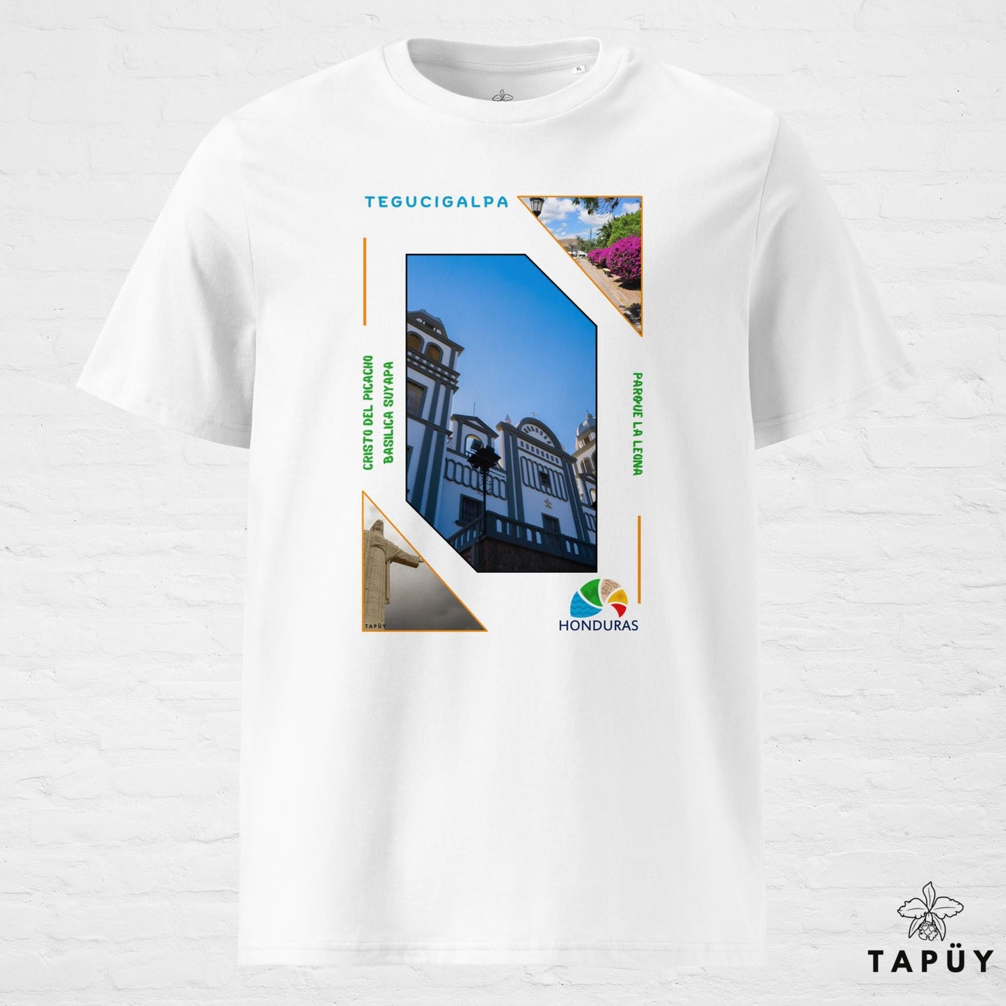 T-Shirt Homme Capital Tegucigalpa Blanc / S de la marque Tapüy