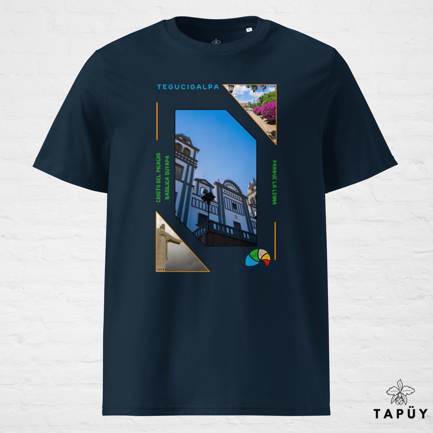 T-Shirt Homme Capital Tegucigalpa Bleu Marine / S de la marque Tapüy