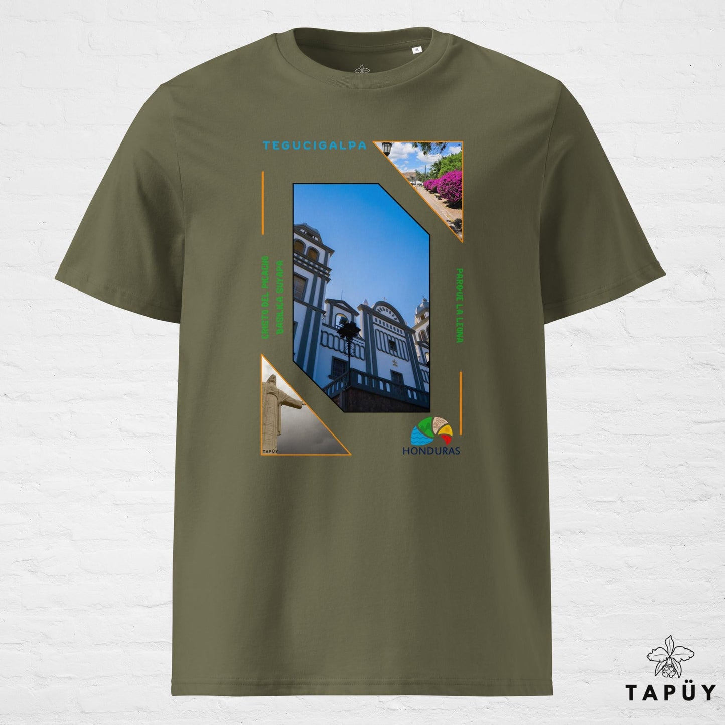 T-Shirt Homme Capital Tegucigalpa Kaki / S de la marque Tapüy