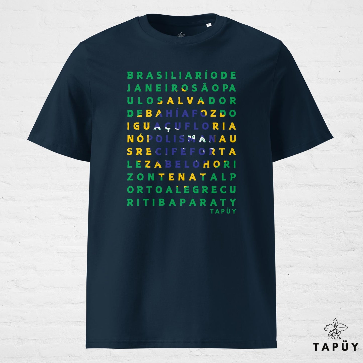 T-Shirt Homme Cidades do Brasil Bleu Marine / S de la marque Tapüy