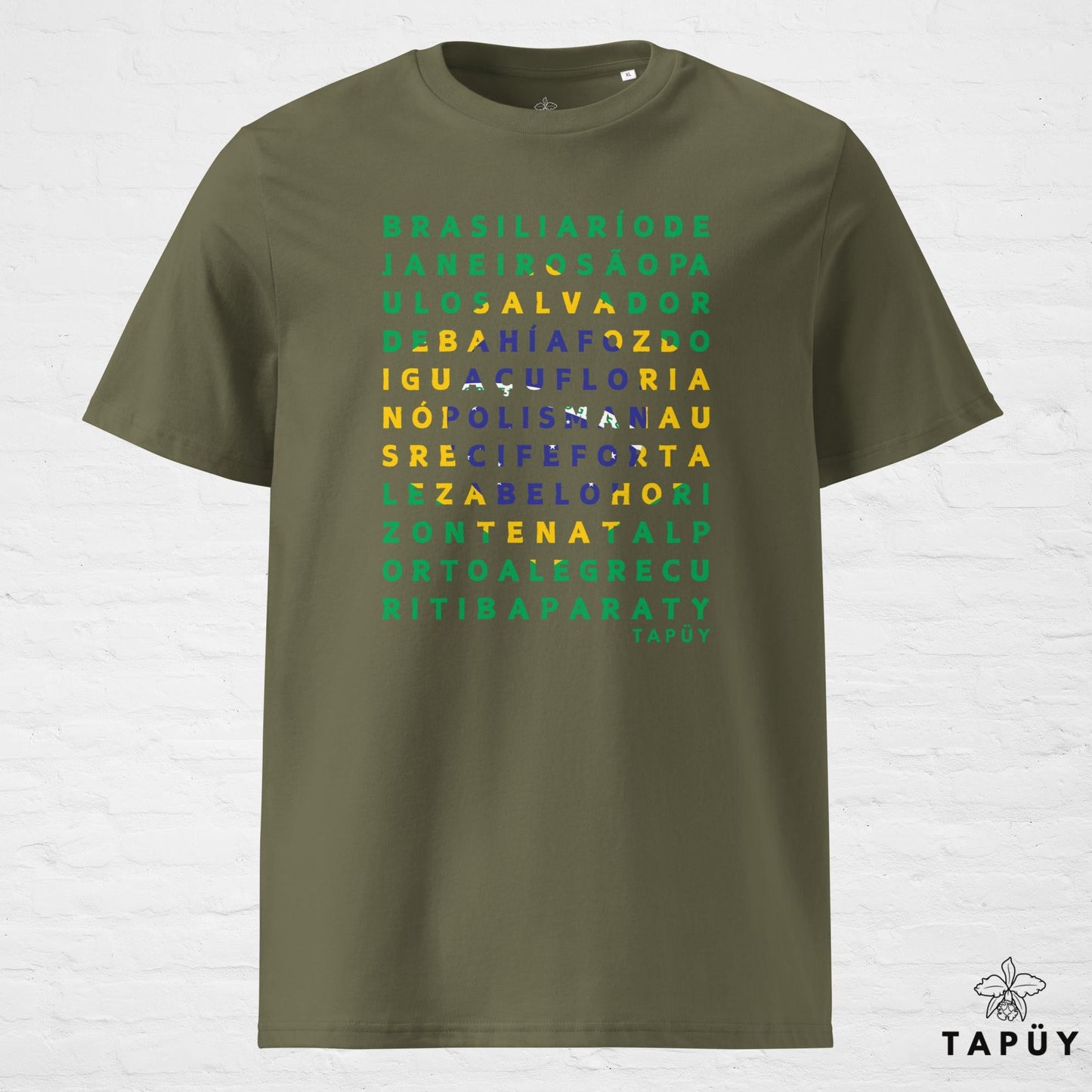 T-Shirt Homme Cidades do Brasil Kaki / S de la marque Tapüy