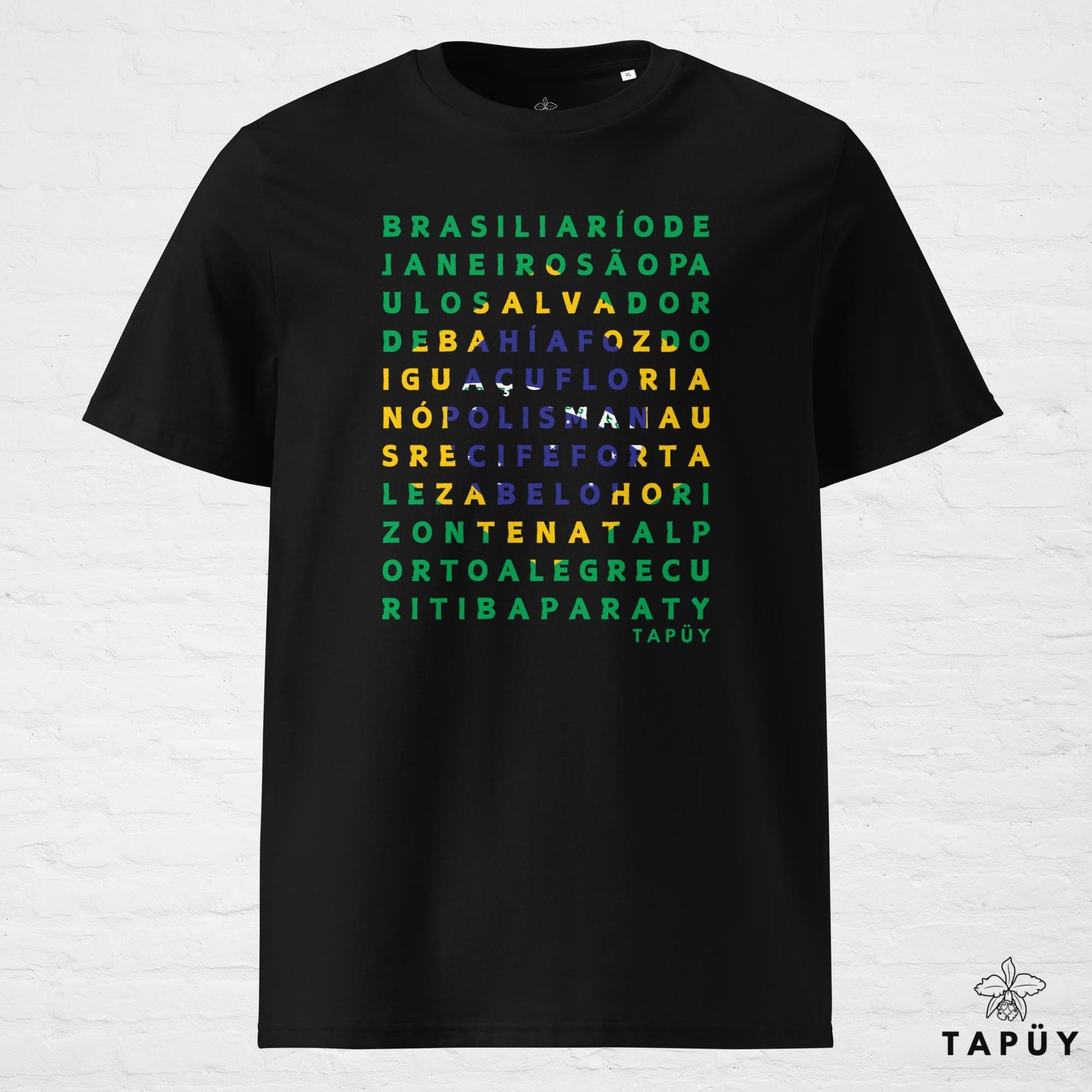 T-Shirt Homme Cidades do Brasil Noir / S de la marque Tapüy