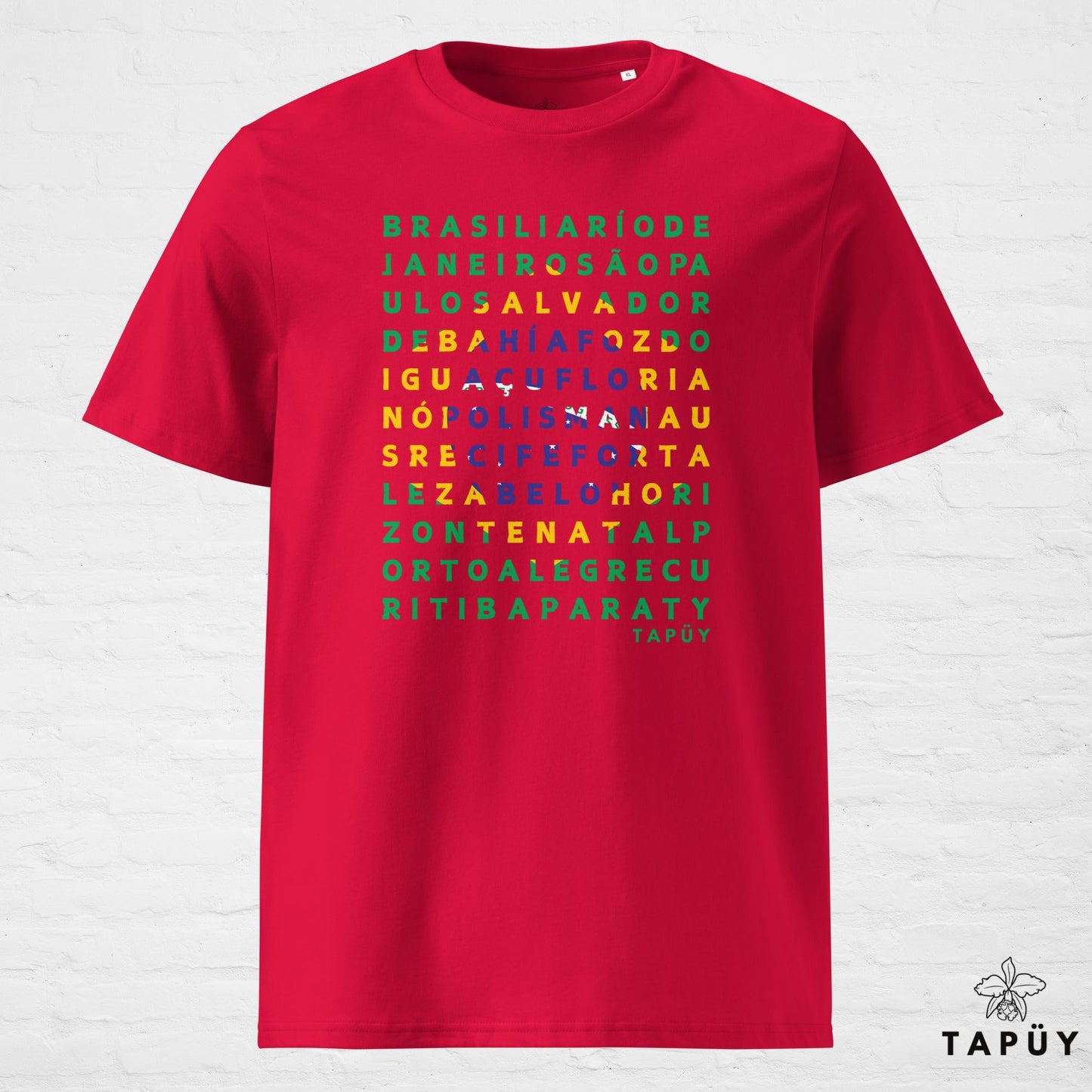 T-Shirt Homme Cidades do Brasil Rouge / S de la marque Tapüy