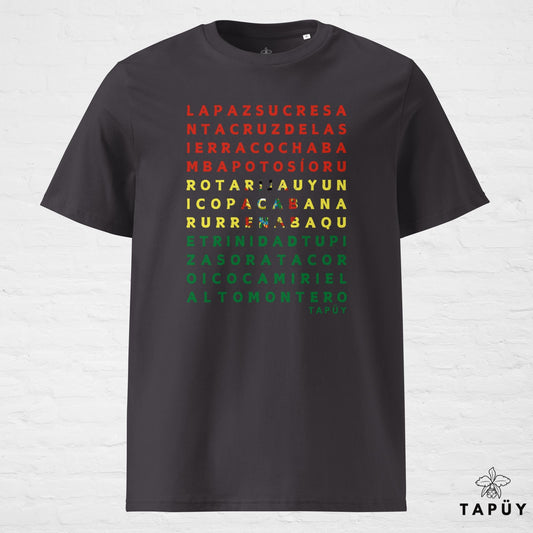 T-Shirt Homme Ciudades de Bolivia Anthracite / S de la marque Tapüy